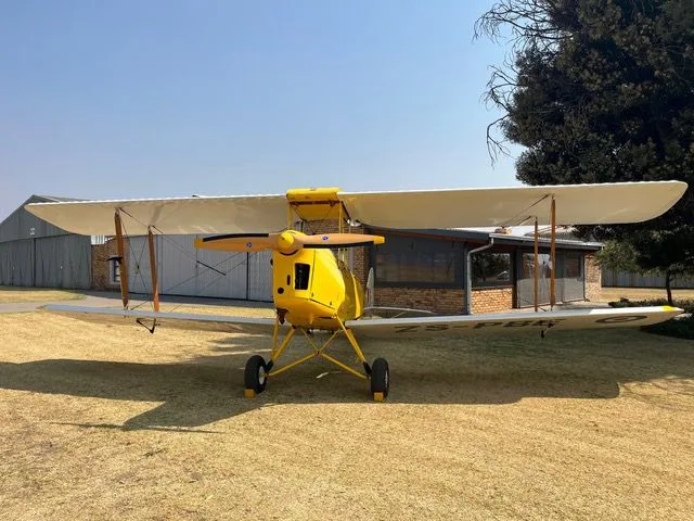 Exterior view of a 1943 de Havilland DH-82A Tiger Moth.
