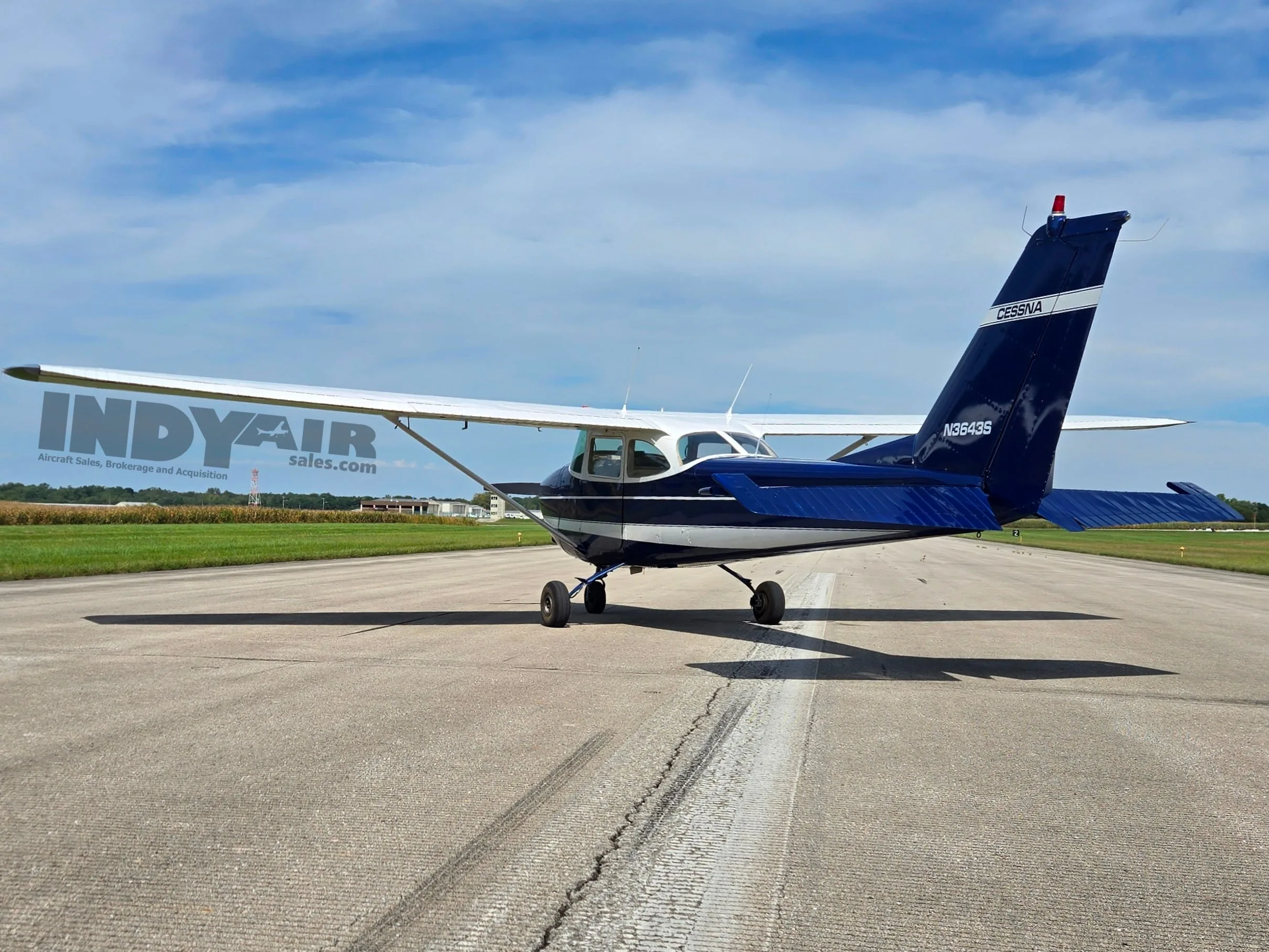 Exterior view of a 1963 Cessna 172E, N3643S.