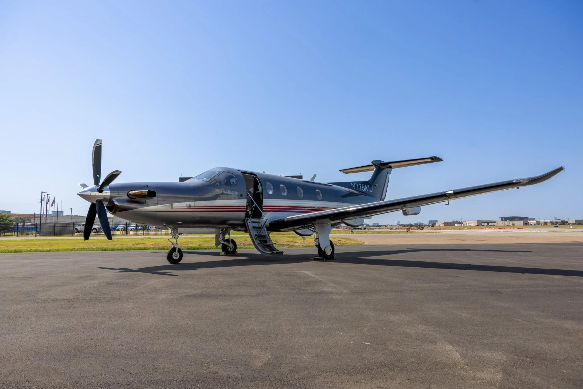 Exterior view of a 2013 Pilatus PC-12NG | Leviate Air Group.