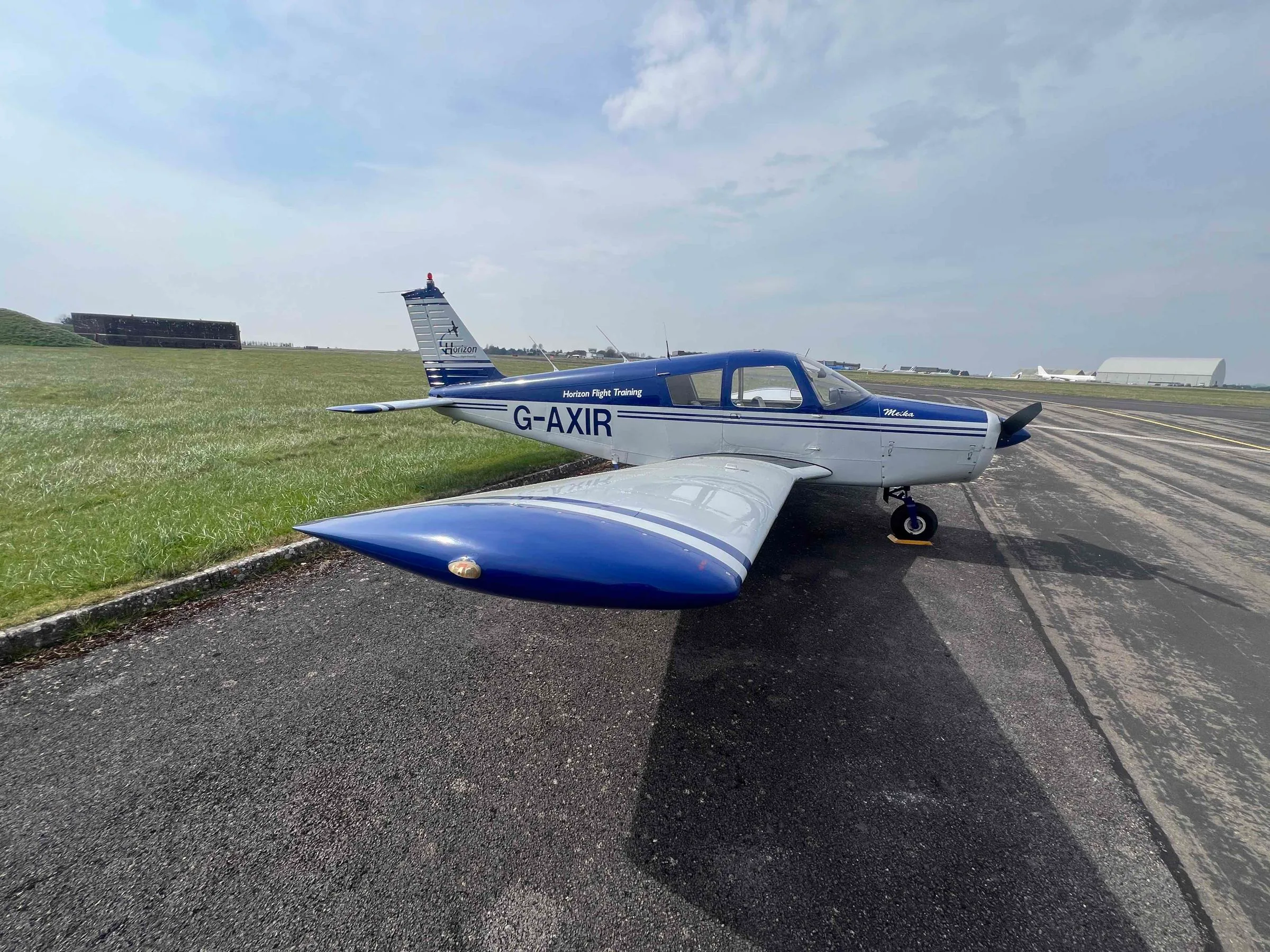 Exterior view of a 1969 Piper PA-28-140 Cherokee.