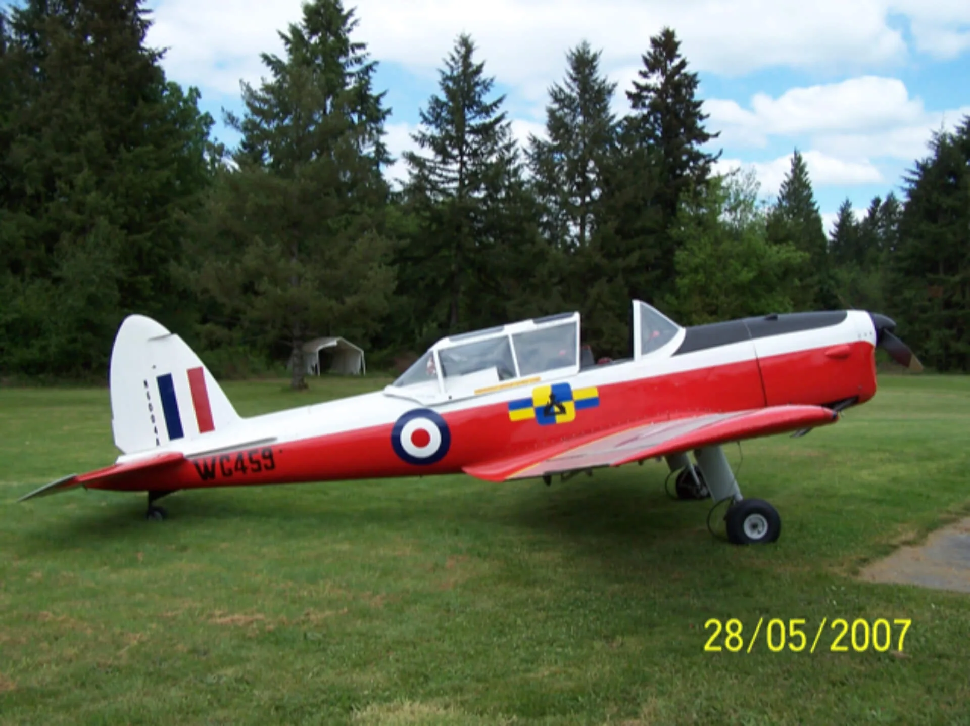 Exterior view of a 1951 de Havilland DHC-1 Series 22.
