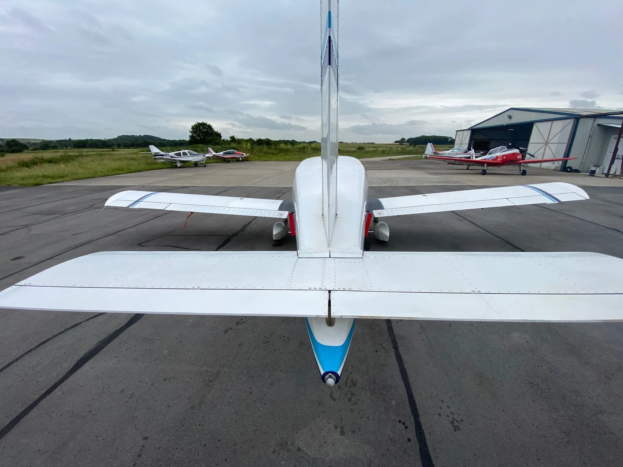 Exterior view of a 1987 Socata TB-10 Tobago.