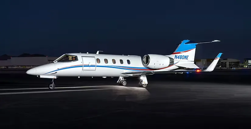 Marketing image of a Learjet 31A.