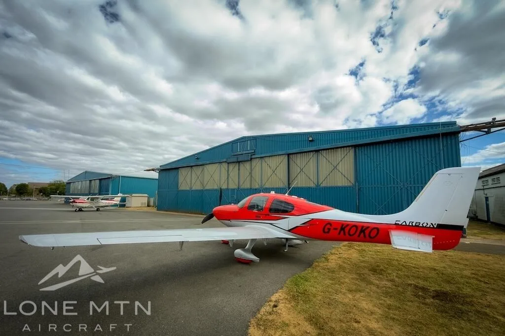 Exterior view of a 2018 Cirrus SR22T G6.
