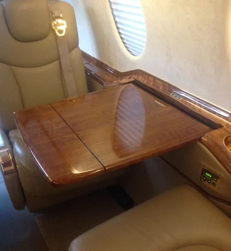 Cabin interior of a 2004 Hawker 400XP.