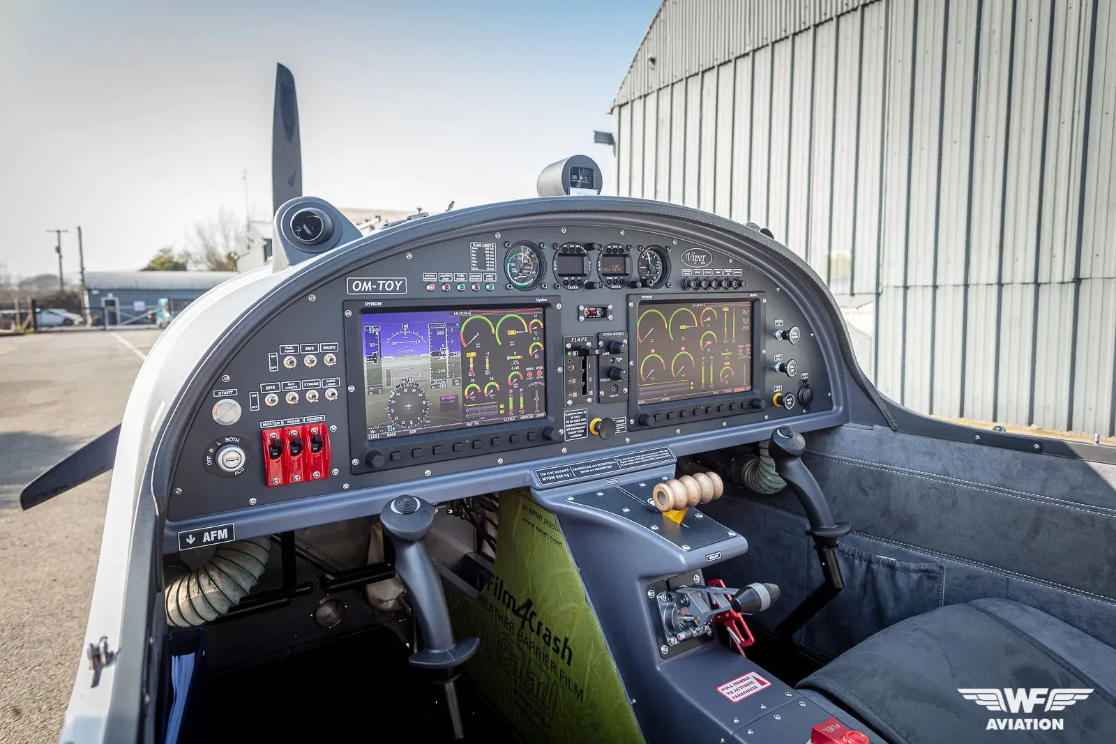 Cockpit and instrument panel of a 2021 Tomark Aero Viper SD4.