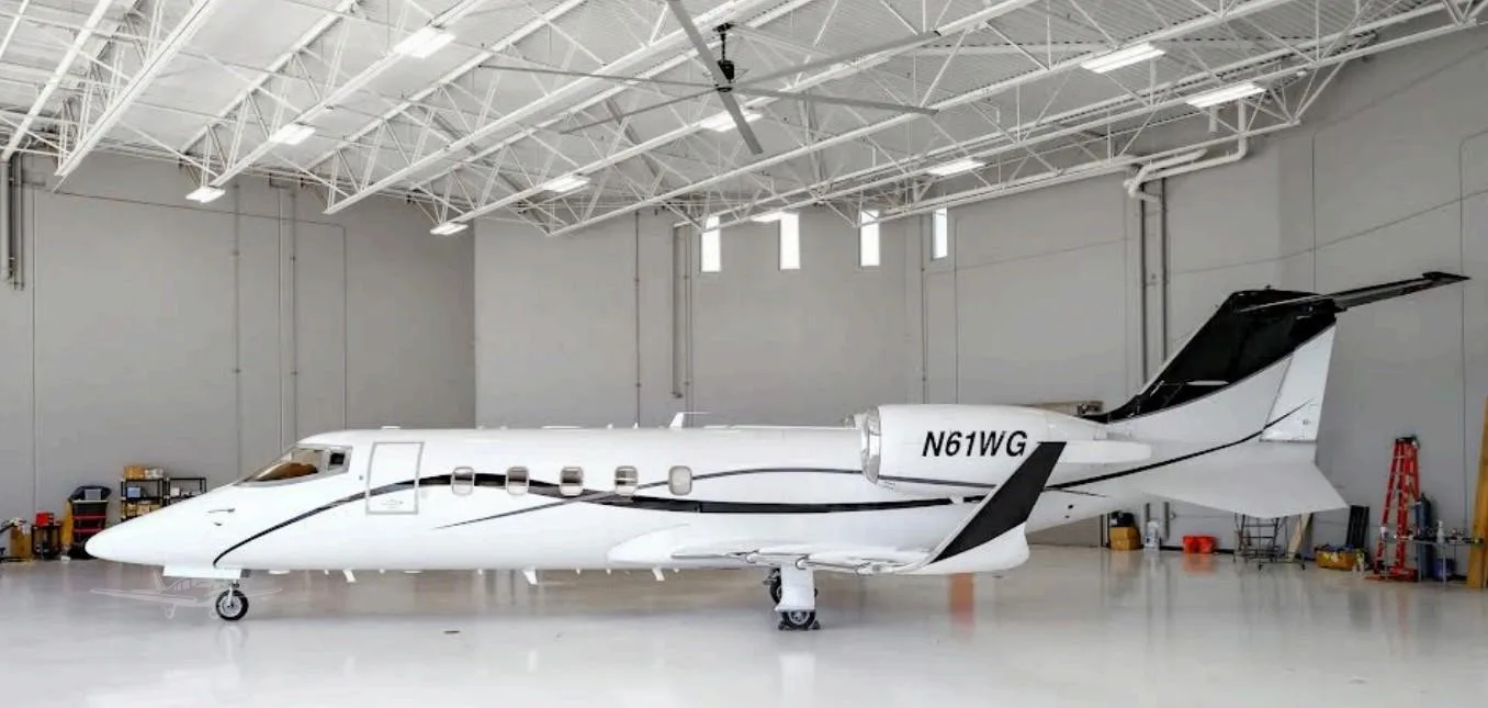 Exterior view of a 2009 LEARJET 60XR, N61WG.