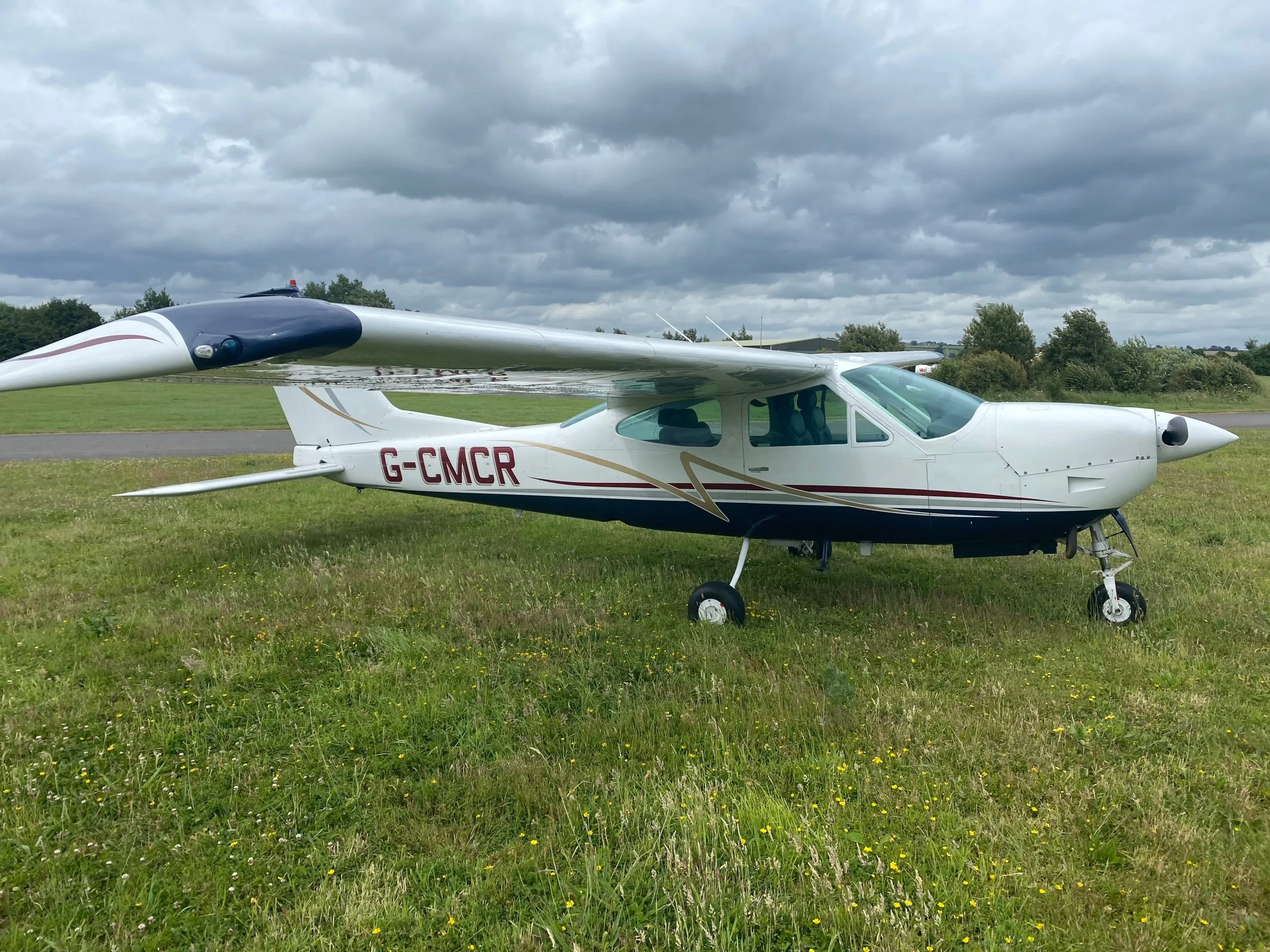 Exterior view of a 1971 Cessna F177RG.