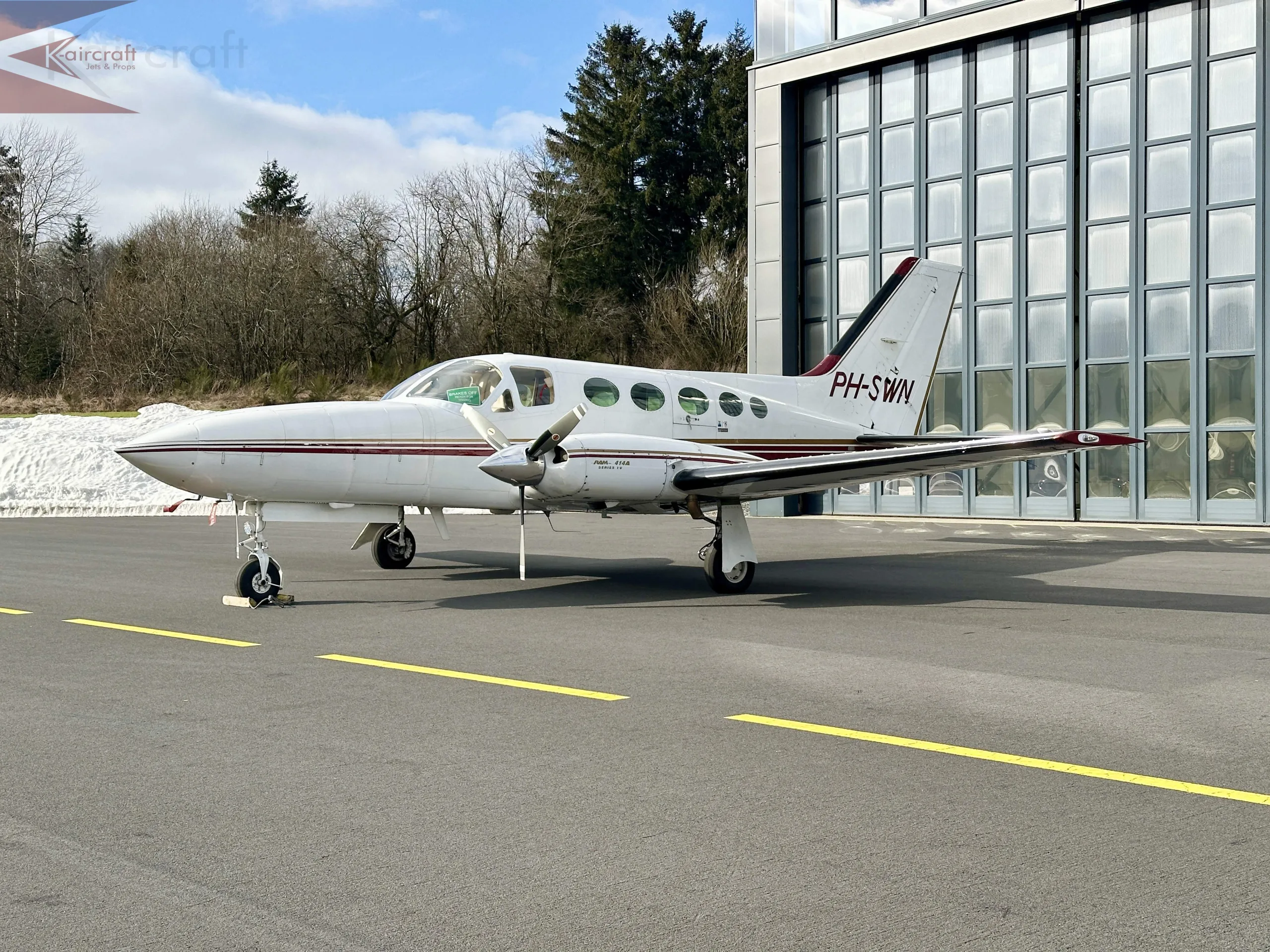 Exterior view of a 1979 Cessna 414.