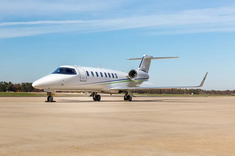 Exterior view of a 2008 Learjet 45XR | Leviate Air Group.