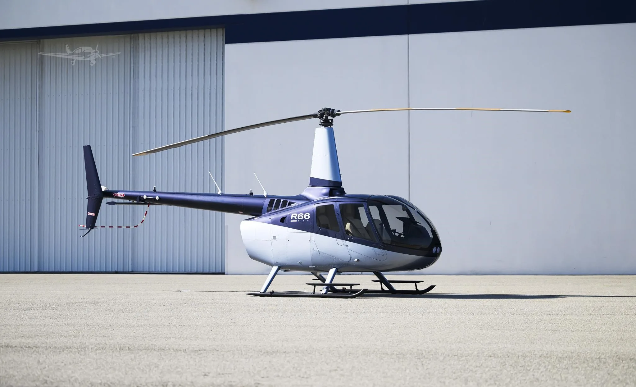 Exterior view of a 2026 ROBINSON R66 NXG.