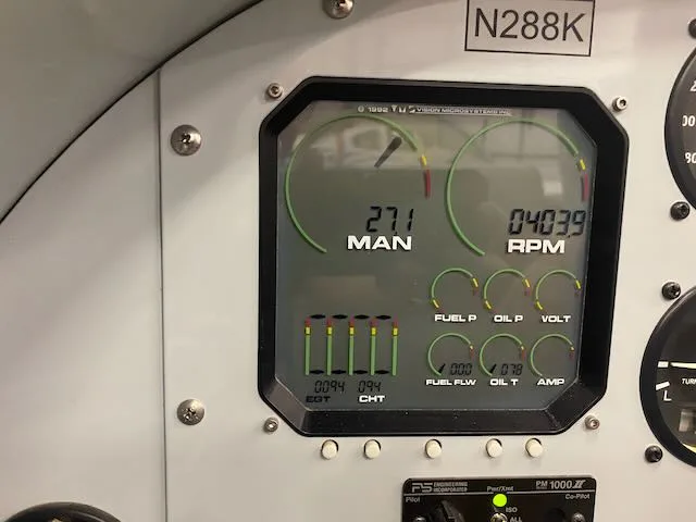 Avionics suite of a 2003 Vans Aircraft.