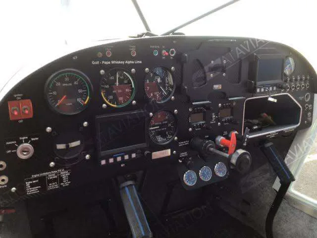 Cockpit and instrument panel of a 2014 EUROFOX 912.