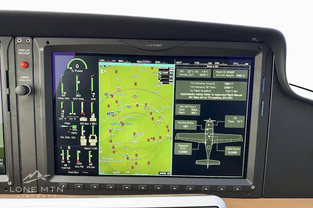 Avionics suite of a 2024 Cirrus SR22T G7.