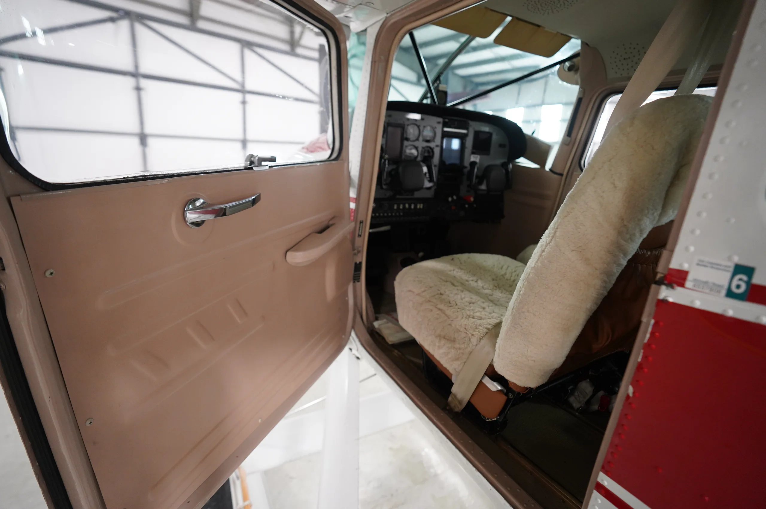 Cabin interior of a 1980 Cessna A185F Amphibian.