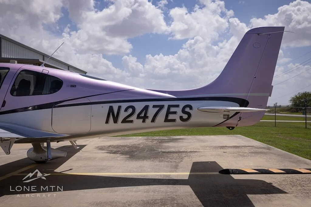 Exterior view of a 2024 Cirrus SR22 G7 GTS.