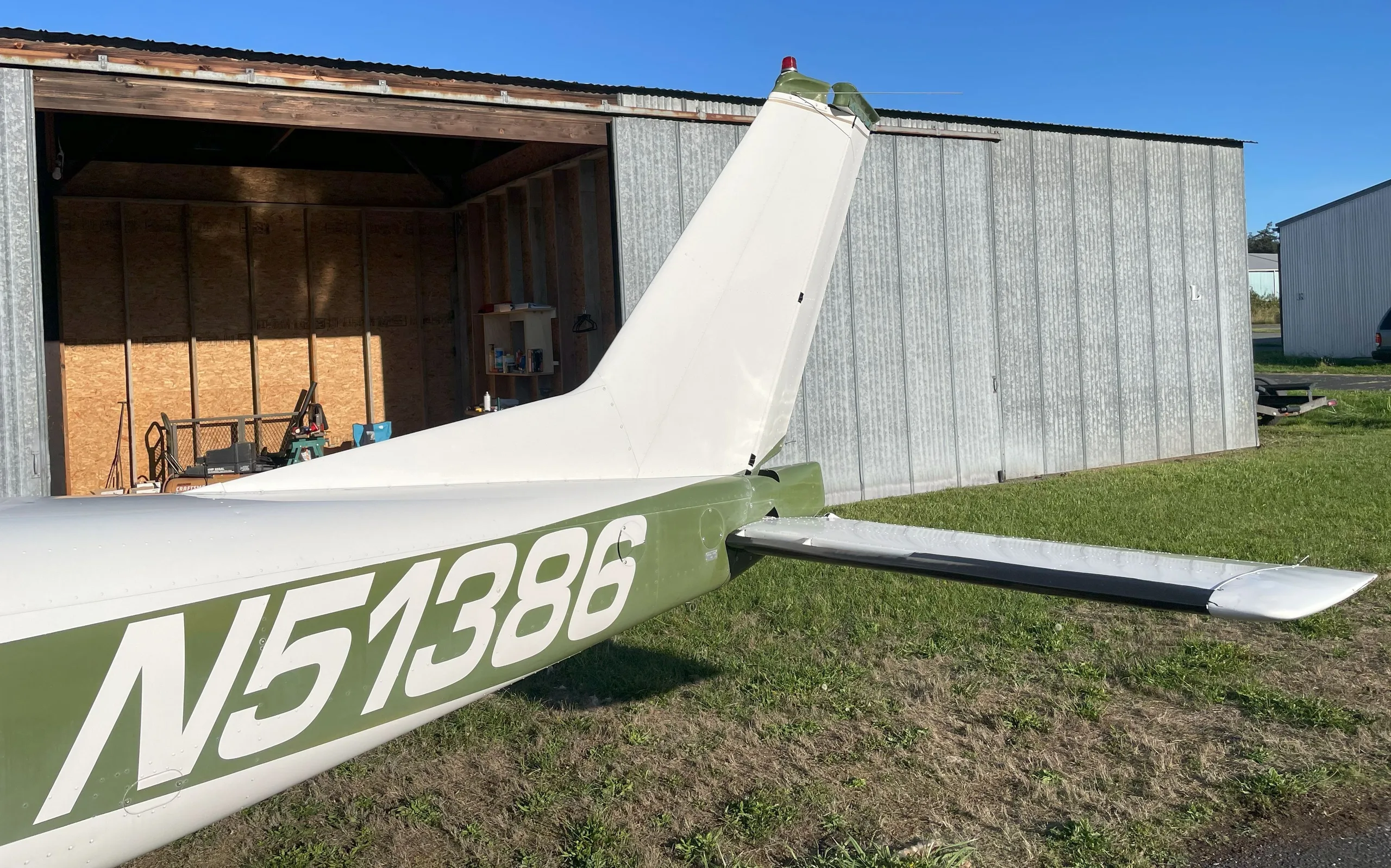 Exterior view of a 1977, N51386.