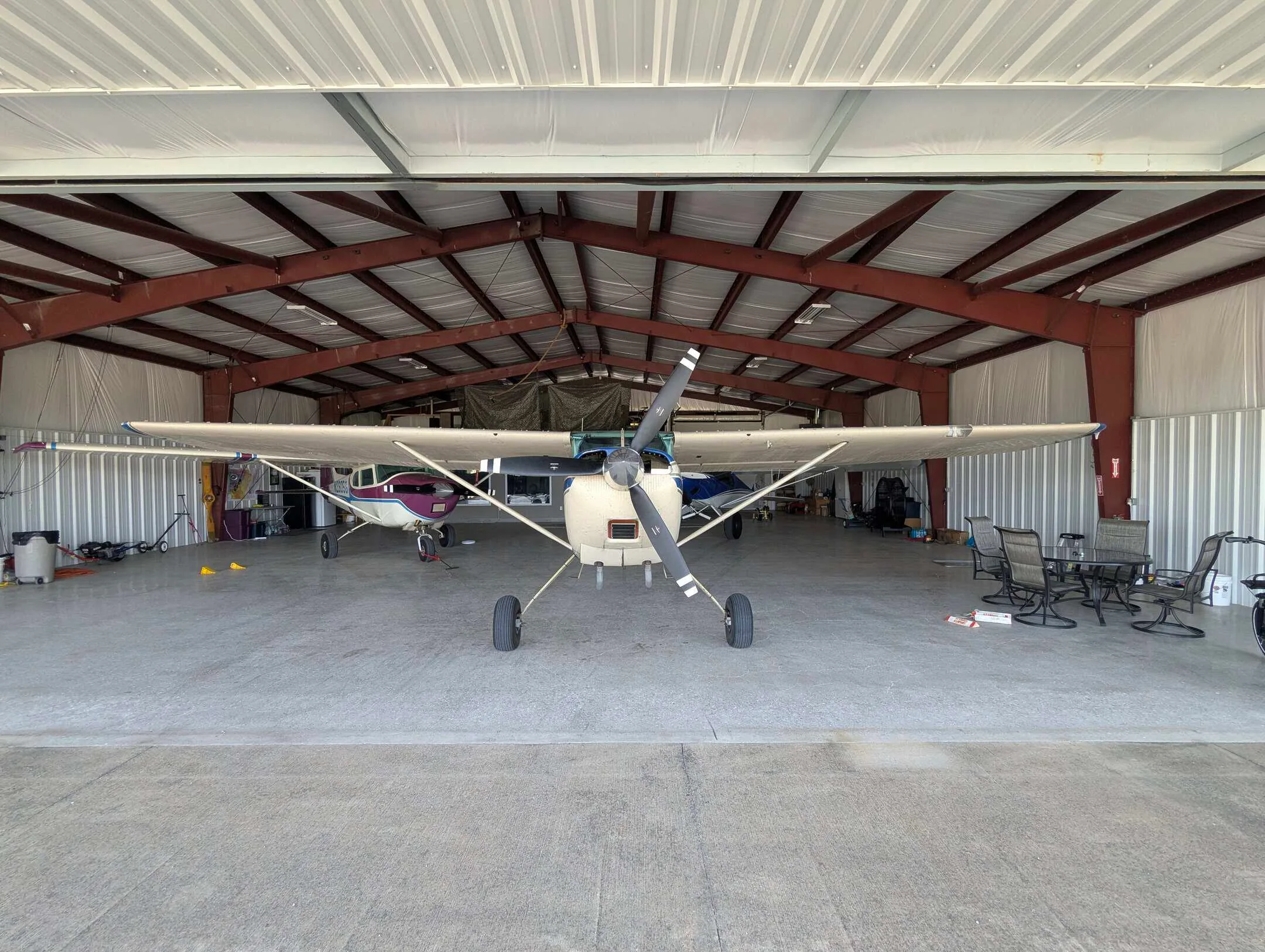Exterior view of a 1955 Cessna 180.