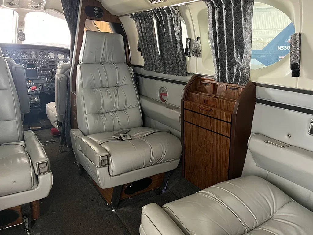 Cabin interior of a 1978 Cessna.