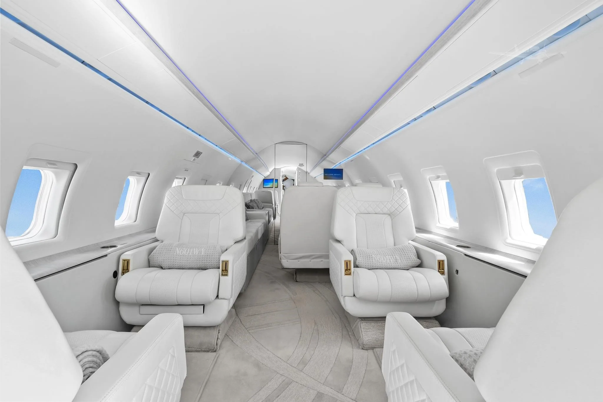 Cabin interior of a 1992 BOMBARDIER CHALLENGER 601-3A/ER.