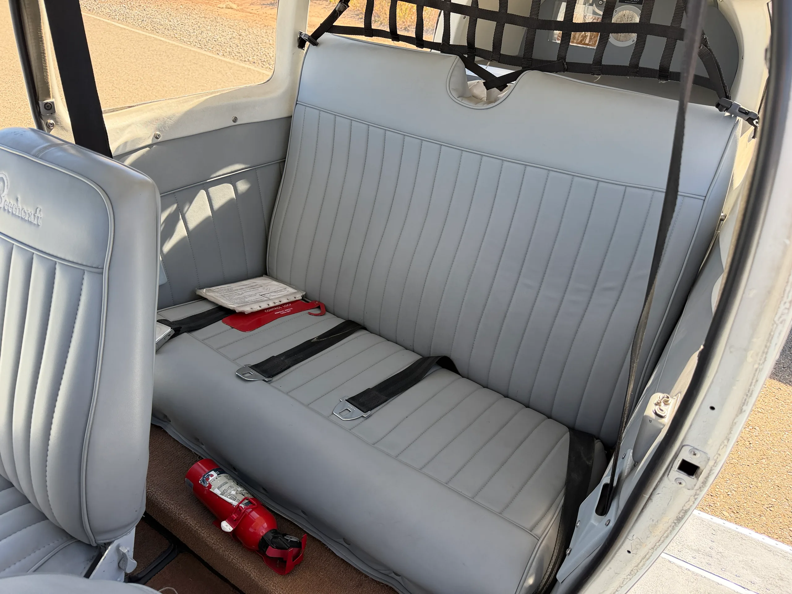 Cabin interior of a 1974 Beechcraft Sundowner C23 $69,000 - (Here at Placerville).