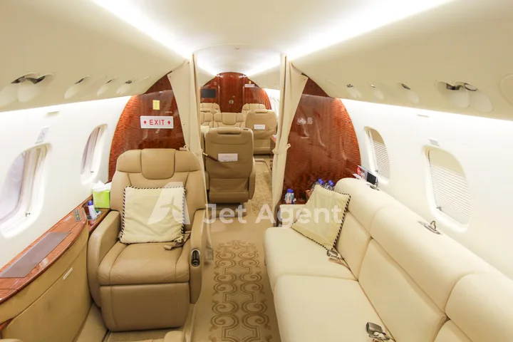 Cabin interior of a 2011 Embraer legacy 650 2.
