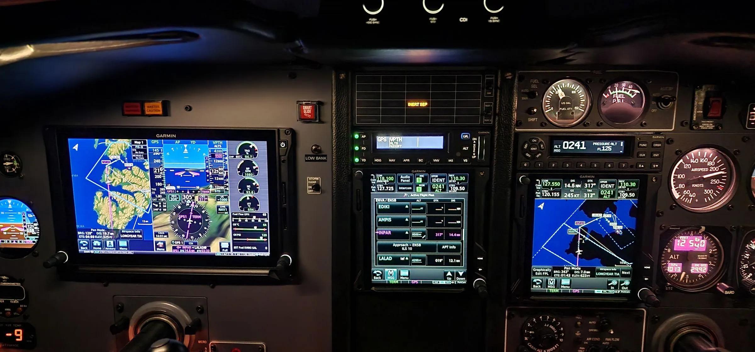 Avionics suite of a 2007 Socata TBM 850.
