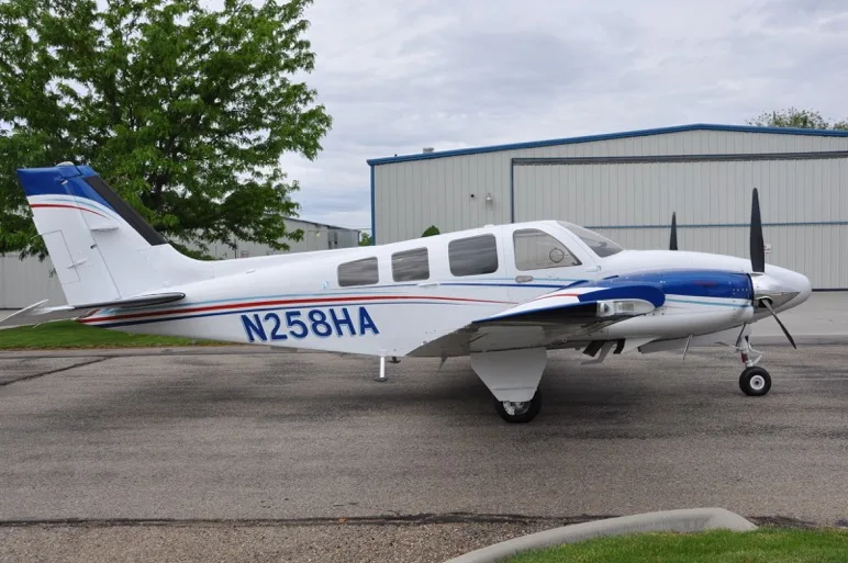 Cabin interior of a 1981 Beechcraft 58P.