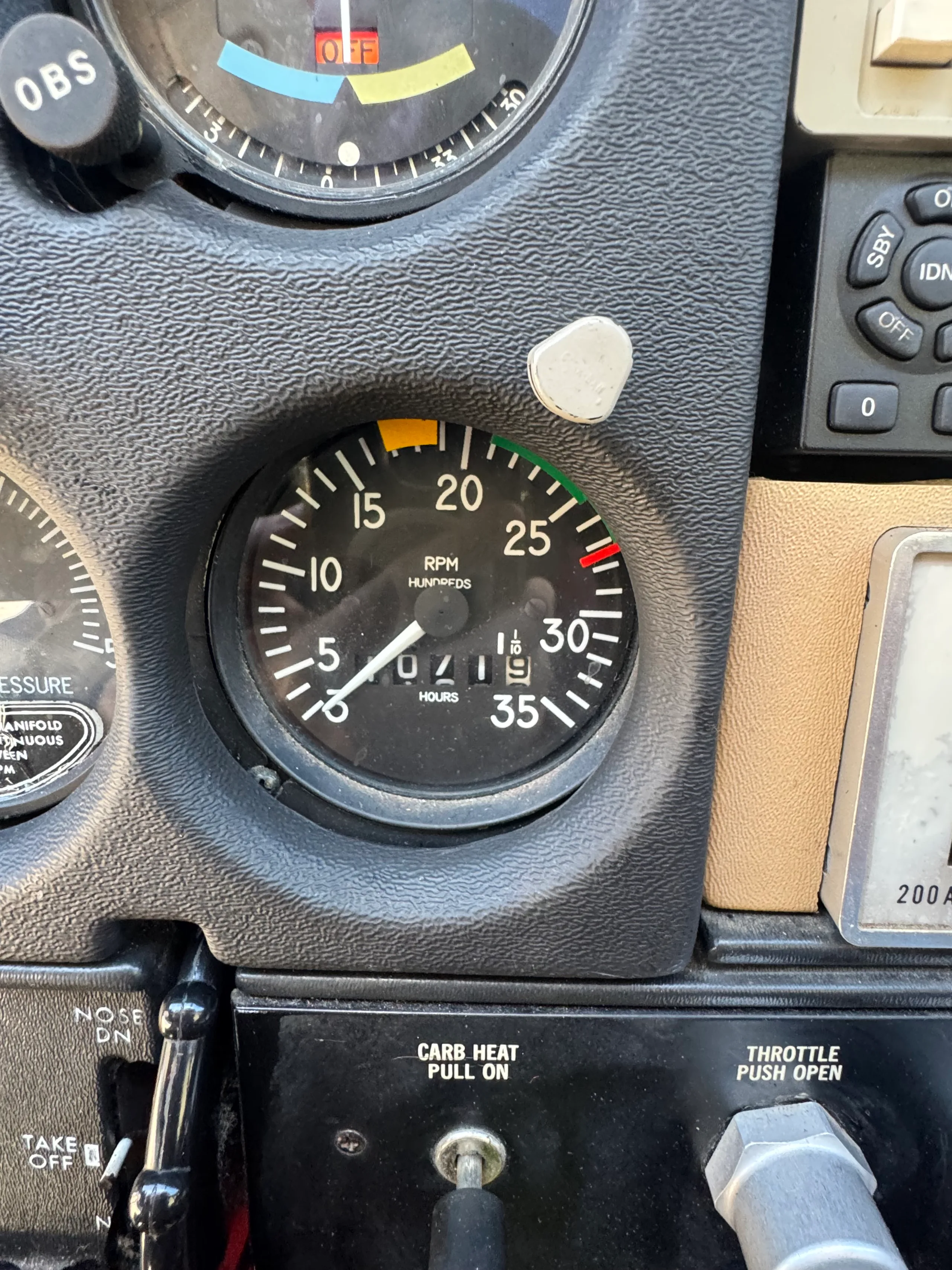 Cockpit and instrument panel of a 1976 Cessna 177B Cardinal, $105,000. - (Here at Placerville).
