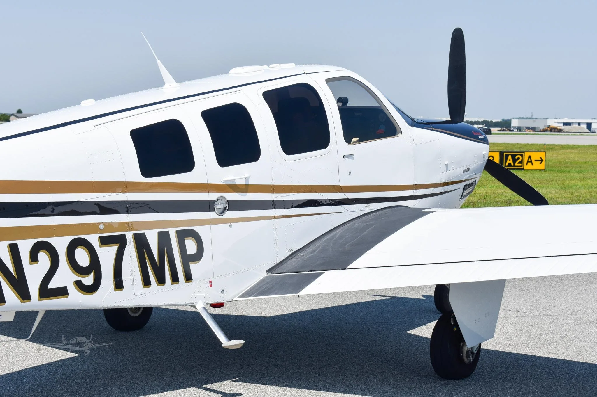 Exterior view of a 2006 BEECHCRAFT G36 BONANZA, N297MP.