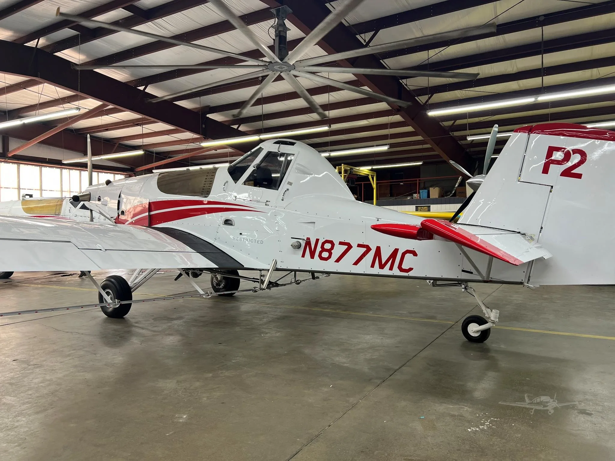 Exterior view of a 2025 THRUSH 510P2, N877MC.