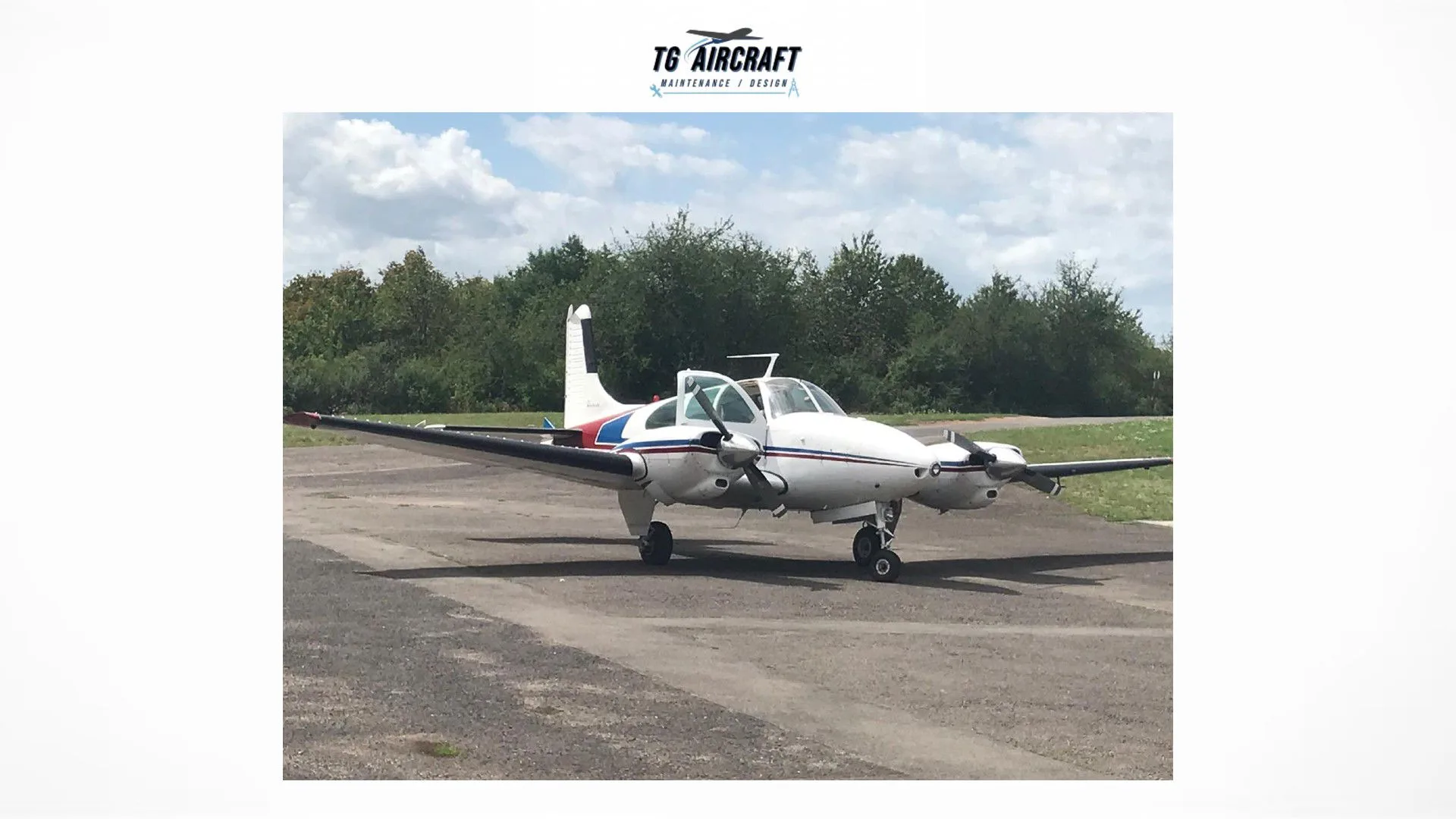 Exterior view of a 1964 Beechcraft 95 Travel Air Model 95.
