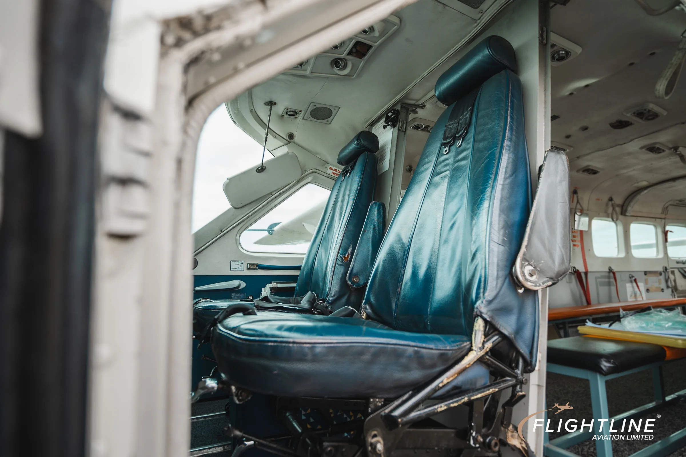 Cabin interior of a 1997 Cessna 208 Supervan 900.