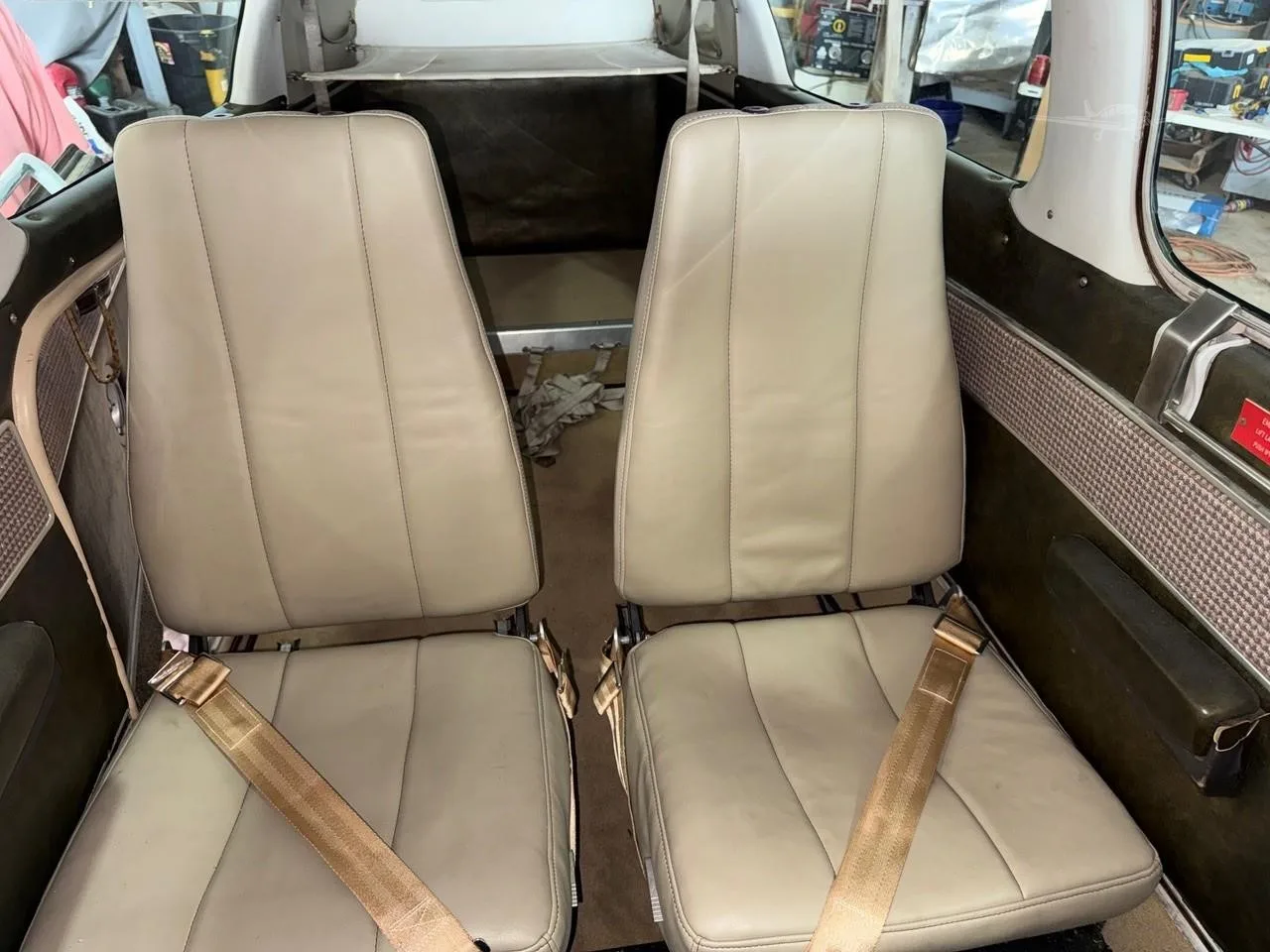 Cabin interior of a 1973 BEECHCRAFT B55 BARON.