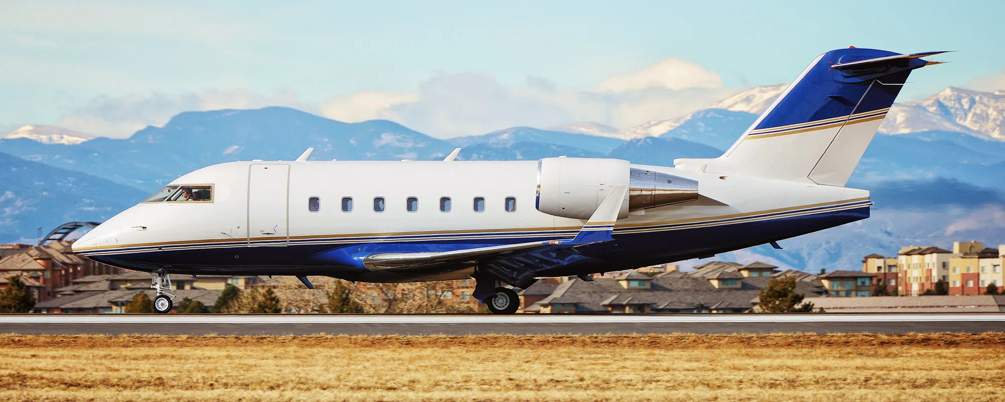 Exterior view of a 1983 Bombardier Challenger 601.