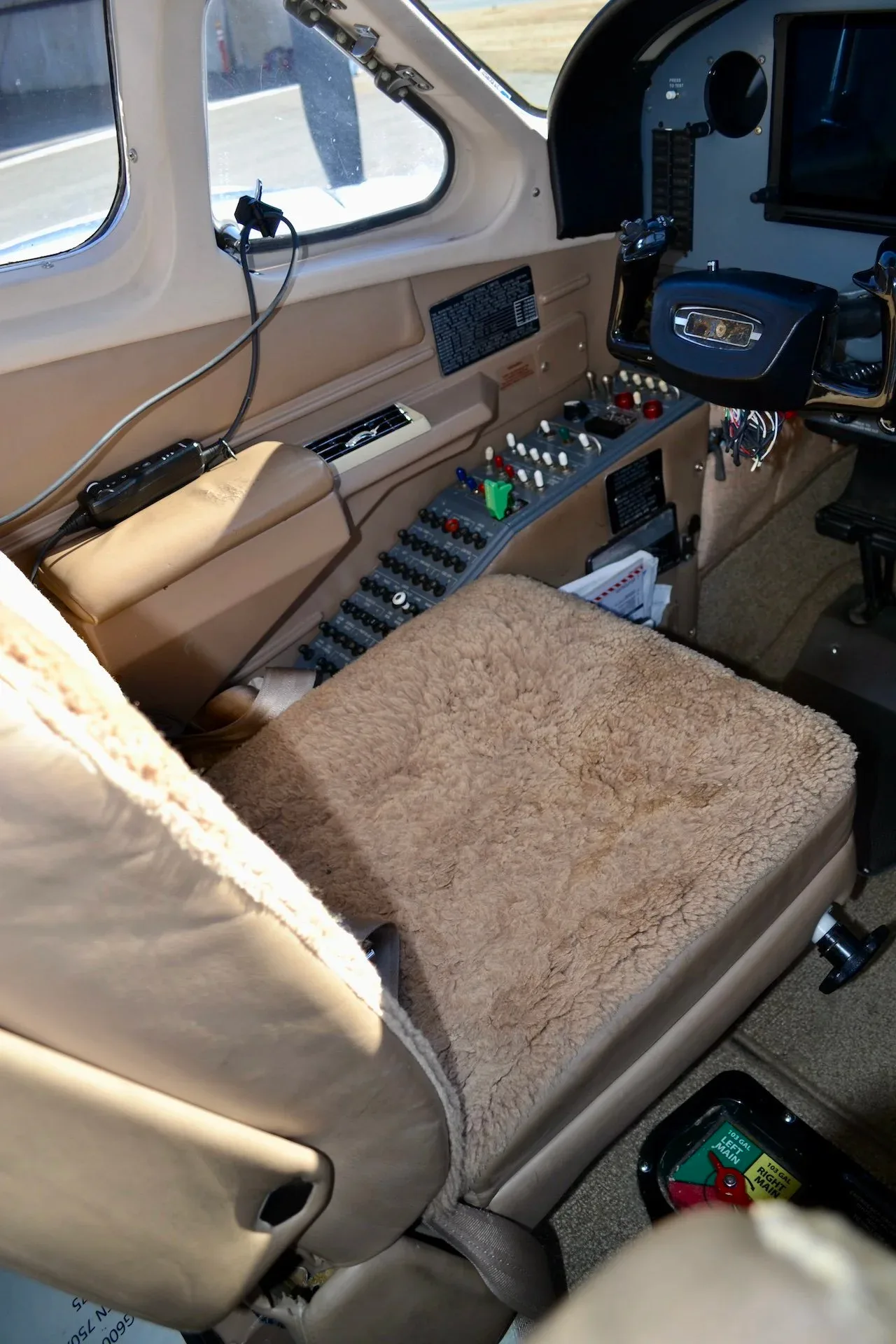 Cabin interior of a 1979 Cessna 414A Chancellor — Carolina Jet.
