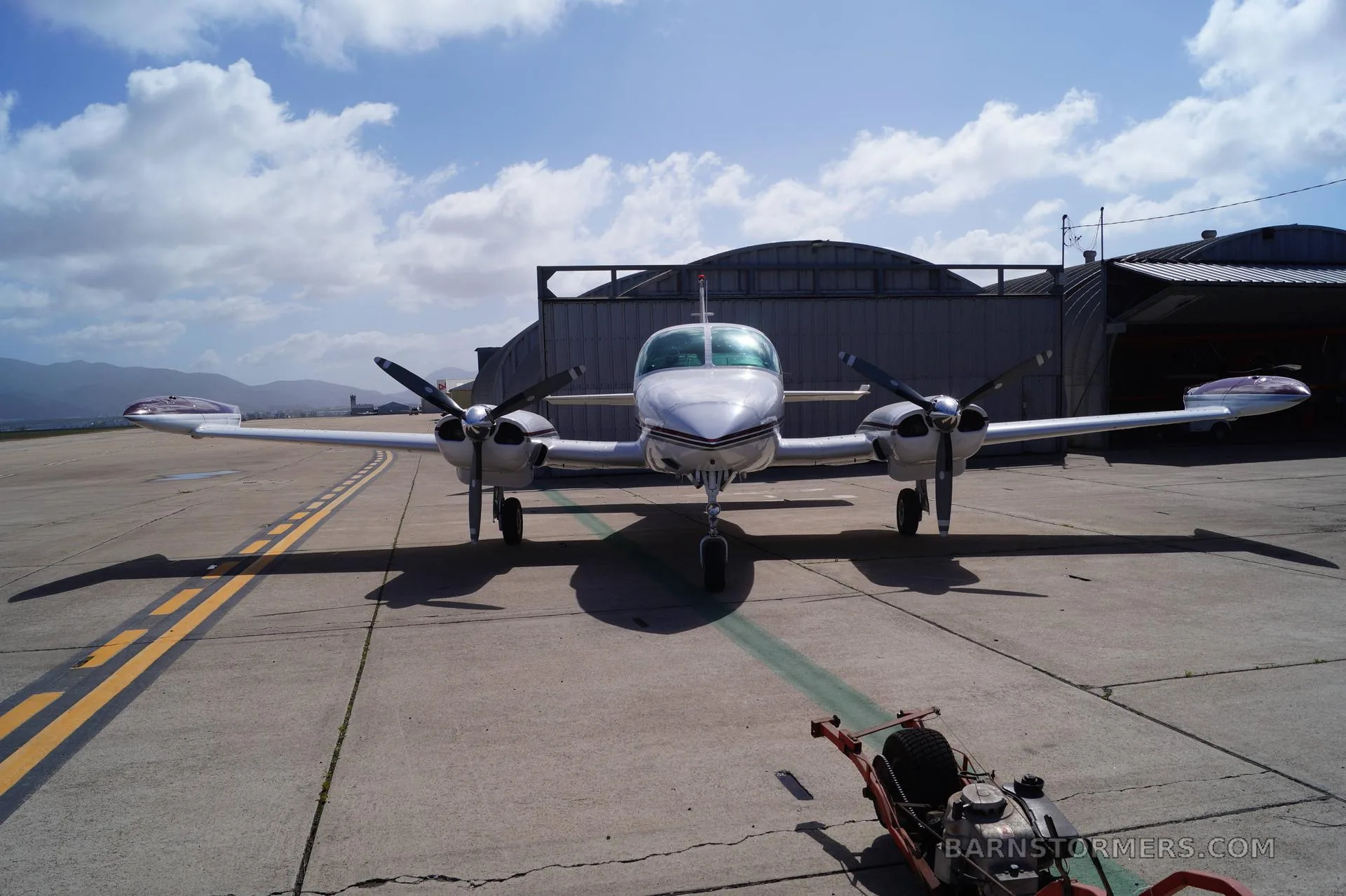Exterior view of a 1965 Cessna 411.