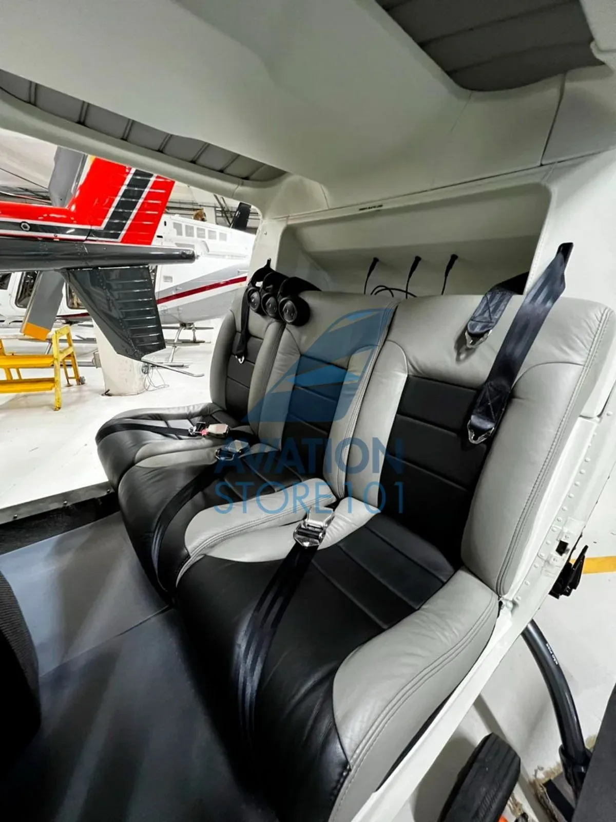 Cabin interior of a 1994 Bell 206B Jet Ranger III.