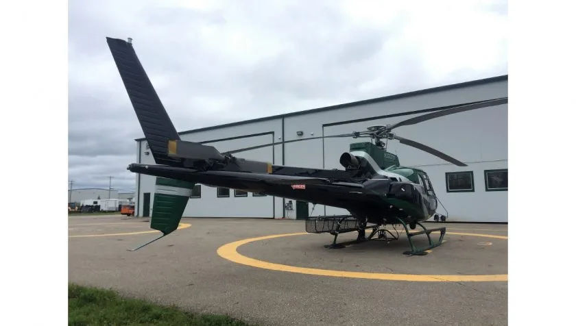 Exterior view of a 2009 Eurocopter AS350B2 4756, C-GPWB.