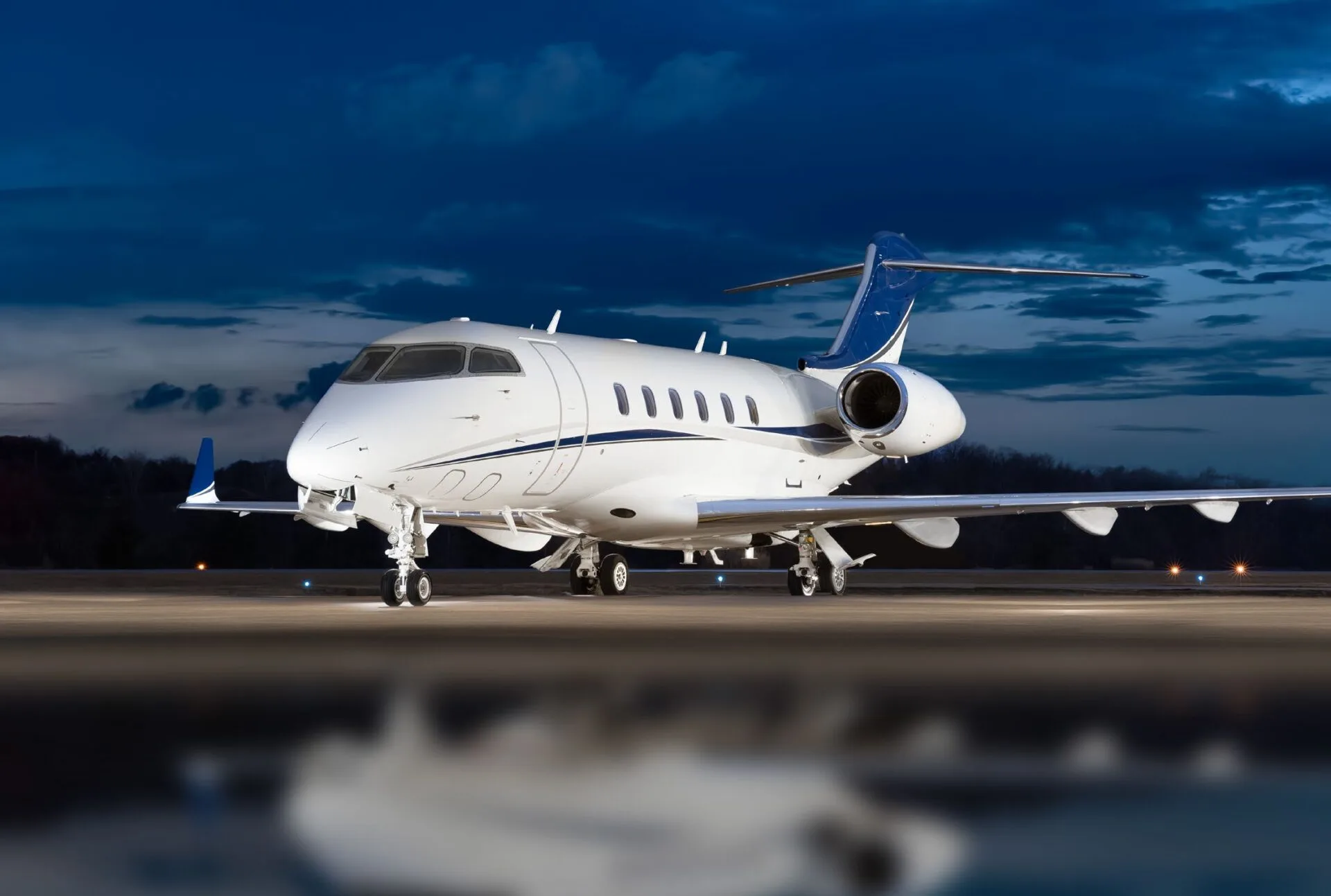 Exterior view of a 2012 Bombardier Challenger 300.