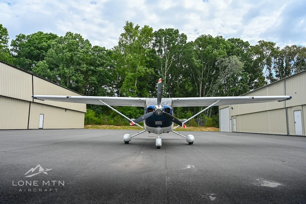 Exterior view of a 2023 Cessna 182T Skylane, N414PK.