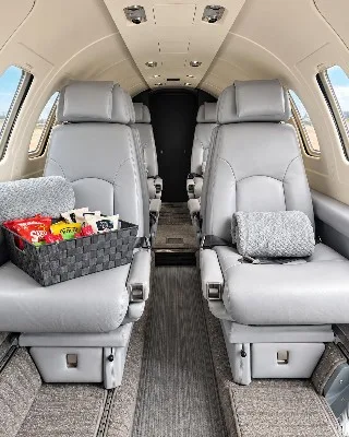 Cabin interior of a 1986 Cessna Citation S/II.