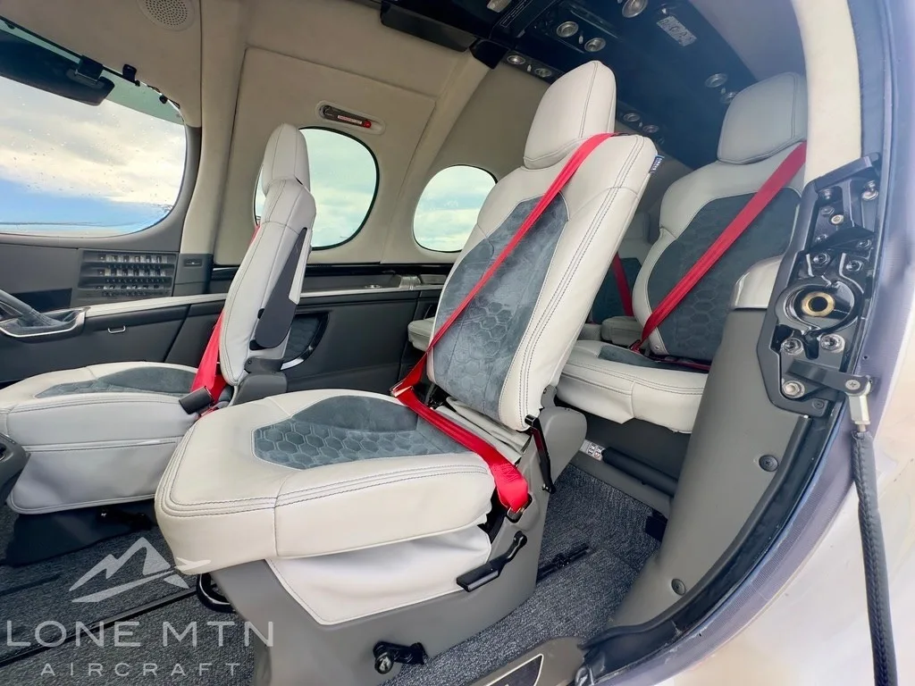 Cabin interior of a 2020 Cirrus SF50 G2 Vision Jet.