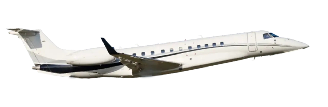 Cabin interior of a Embraer Legacy 650.