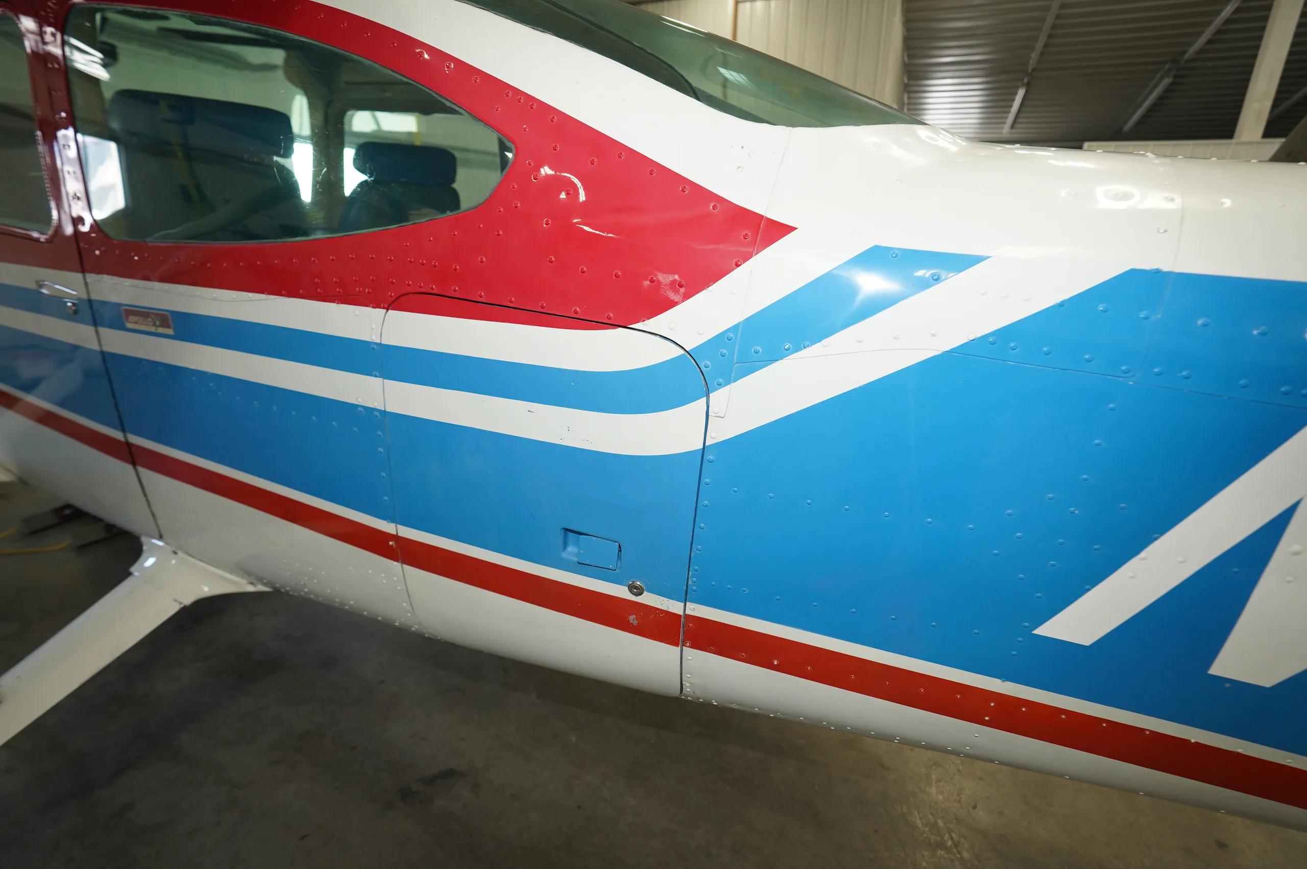 Exterior view of a 1974 Cessna 182P, N52735.