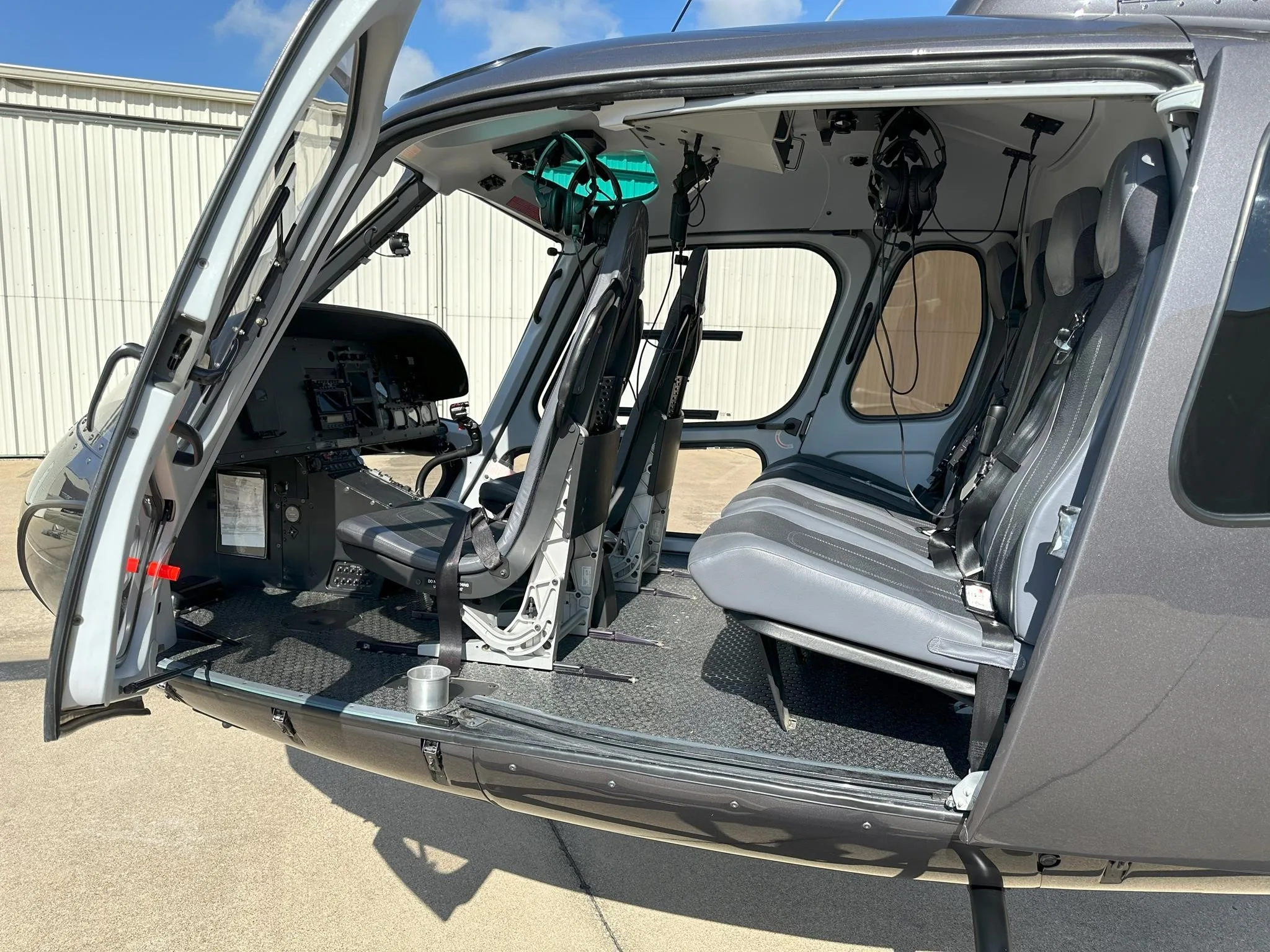 Cockpit and instrument panel of a 2013 EUROCOPTER AS350B-2.