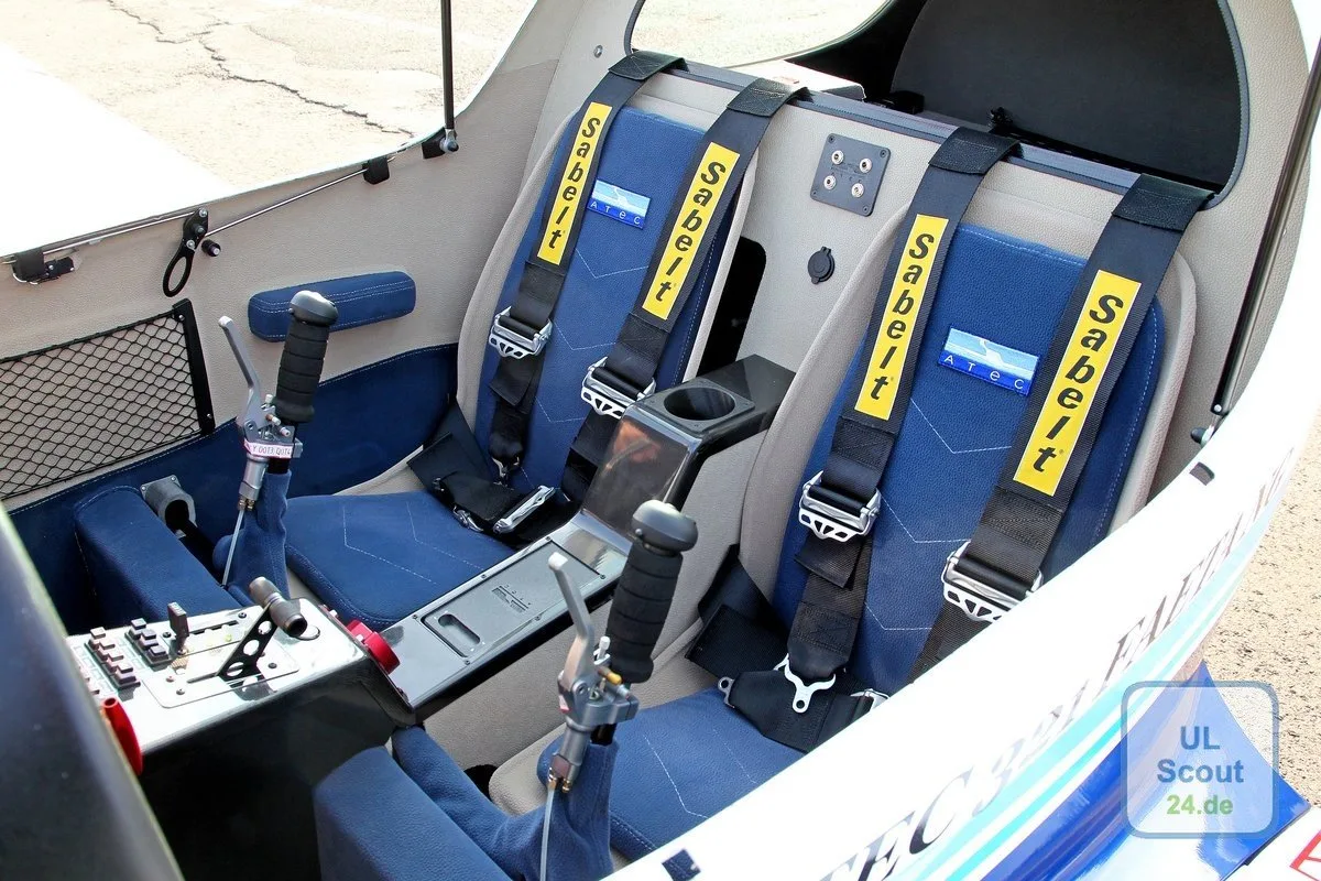 Cockpit and instrument panel of a 2023 ATEC Faeta 321 NG.