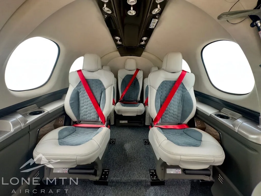 Cabin interior of a 2020 Cirrus SF50 G2 Vision Jet.