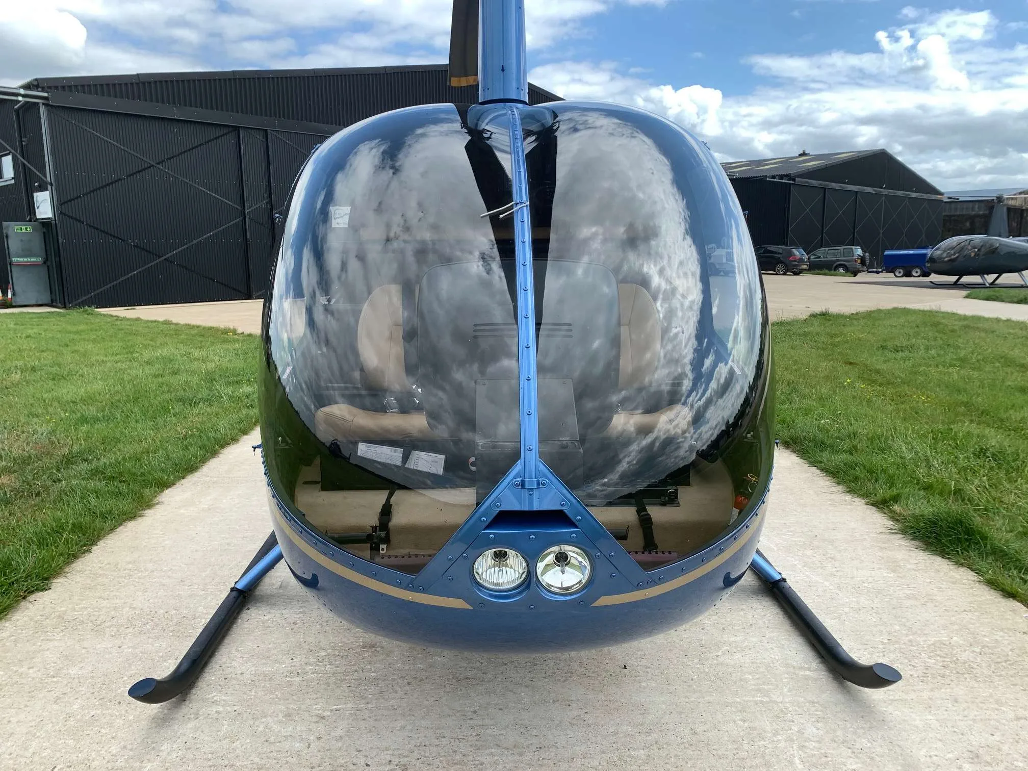 Exterior view of a 2016 Robinson R66.