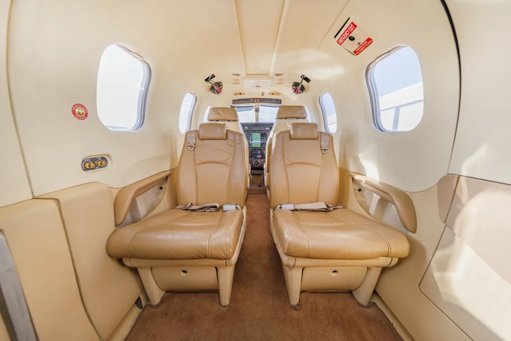 Cabin interior of a 2008 Daher.